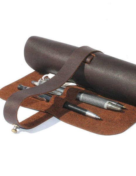 Major John Genuine Leather Cable and Pen Roll-up